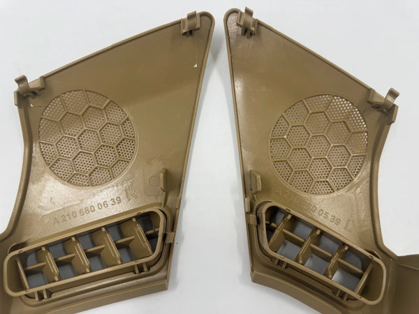 Mercedes E Series W210 96-99 Compatible Front Dashboard Speaker Cover Left+Right 2pcs Beige