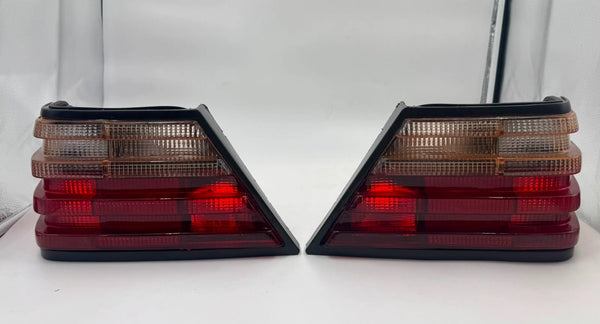 Mercedes-Benz W124 C124 Compatible Pink Rear Tail Light Set 2 Pieces