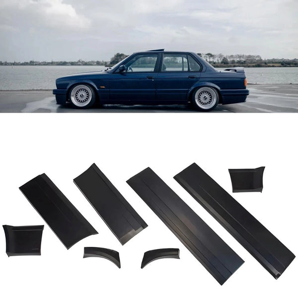 BMW E30 Sedan Mtech2 M2 1982-1991 Compatible Side Door Pods Add-on Set