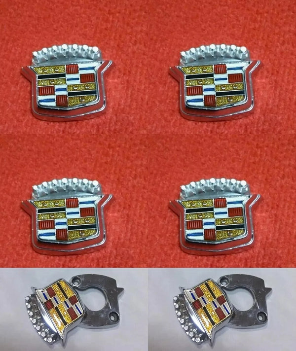 Cadillac Fleetwood Eldorado Deville Seville 1977-1992 Compatible Silver Color Repro Trunk Lock Cover Emblem