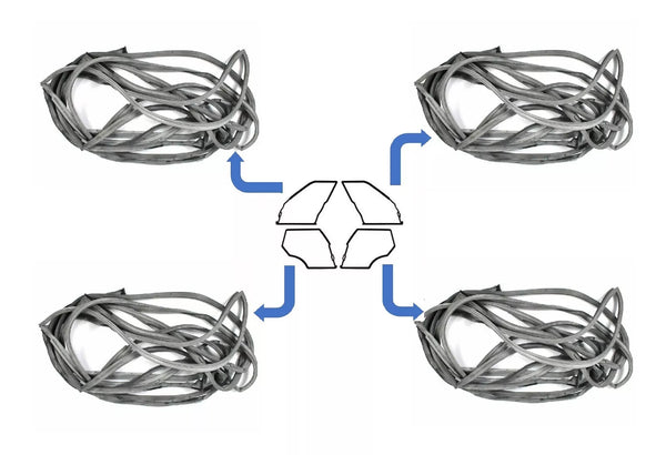 Mercedes W210 E Class Sedan & Wagon Compatible Door Seals Weatherstrip Outer Door Seal Gaskets A2107200178 A2107200278