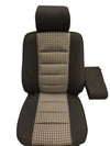 Mercedes W124 Compatible Front Seat Covers Upholstery Sportline Karo Black OEM Fabric