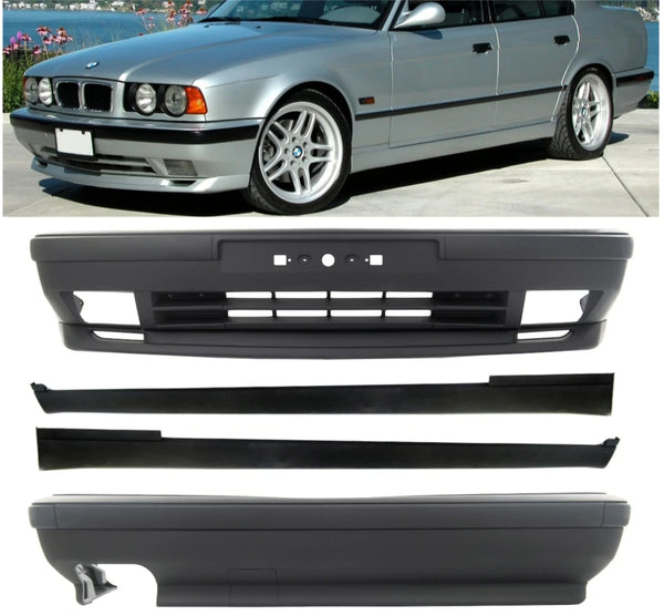 BMW E34 1988-1995 Compatible M-Tech Body Kit Front & Rear Bumpers + Side Skirts