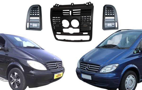 Mercedes W639 Vito Viano Compatible 3 Pcs Air Conditioner Center+Left+Right Dashboard