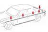 Mercedes Benz W123 Sedan Compatible 4 Doors Mouldings Trim 9 Pieces Plastic