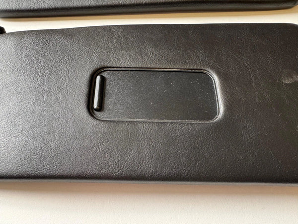 Porsche 964 1984-1988 Compatible Sunvisor Set with Bracket with Mirror Black 2 Pieces