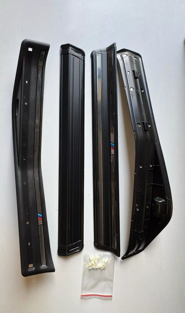 BMW E46 1997-2006 Compatible Door Sill Cover Protector Plate Set 4 Pieces
