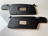 Porsche 964 1984-1988 Compatible Sunvisor Set with Bracket with Mirror Black 2 Pieces
