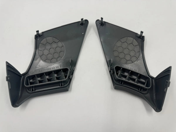 Mercedes E Series W210 96-99 Compatible Front Dashboard Speaker Cover Left+Right 2pcs Gray