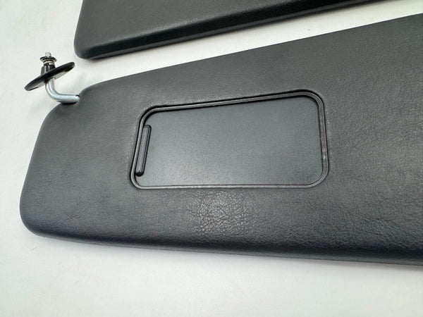 BMW E30 Sedan 320i Compatible Sunvisor Black Pair with Vanity Mirror Cover