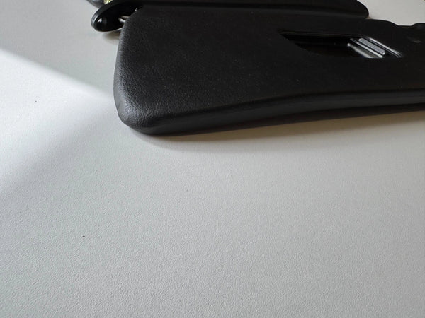 Porsche 964 1984-1988 Compatible Sunvisor Set with Bracket with Mirror Black 2 Pieces