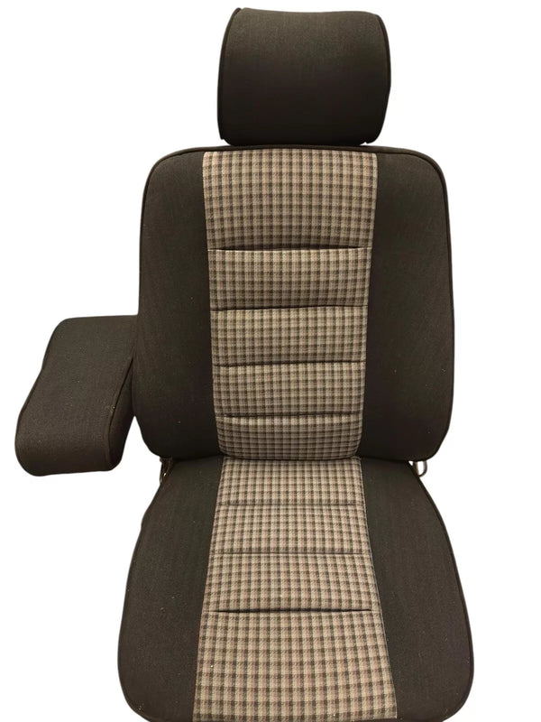 Mercedes W124 Compatible Front Seat Covers Upholstery Sportline Karo Black OEM Fabric