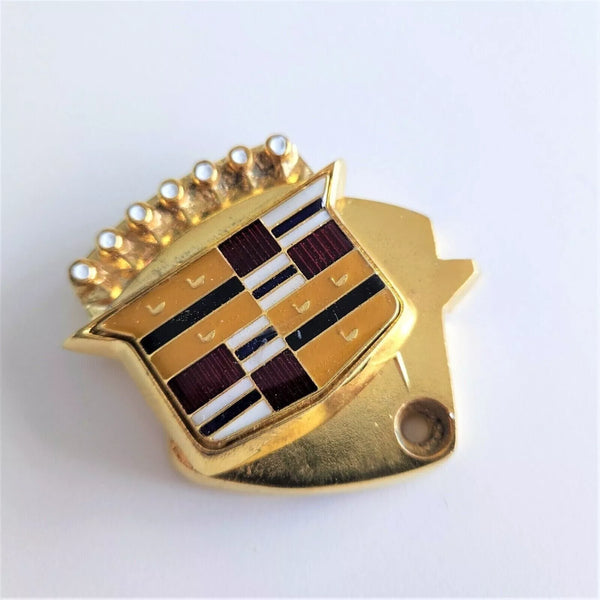 Cadillac Fleetwood Eldorado Deville Seville 1977-1992 Compatible Gold Trunk Lock Cover Emblem