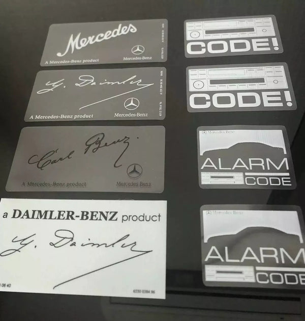 Mercedes-Benz W205 W204 W206 W168 Compatible Windows Glass Decal Labels Set Stickers