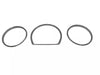 Mercedes Benz W124 1984-1995 Compatible Chrome Gauge Trim Dial Rings Polished 3 Pieces