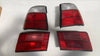 BMW E34 Sedan 520 524 525 530 535 540 M5 Compatible Red Clear Outer Taillight Set 4 Pieces