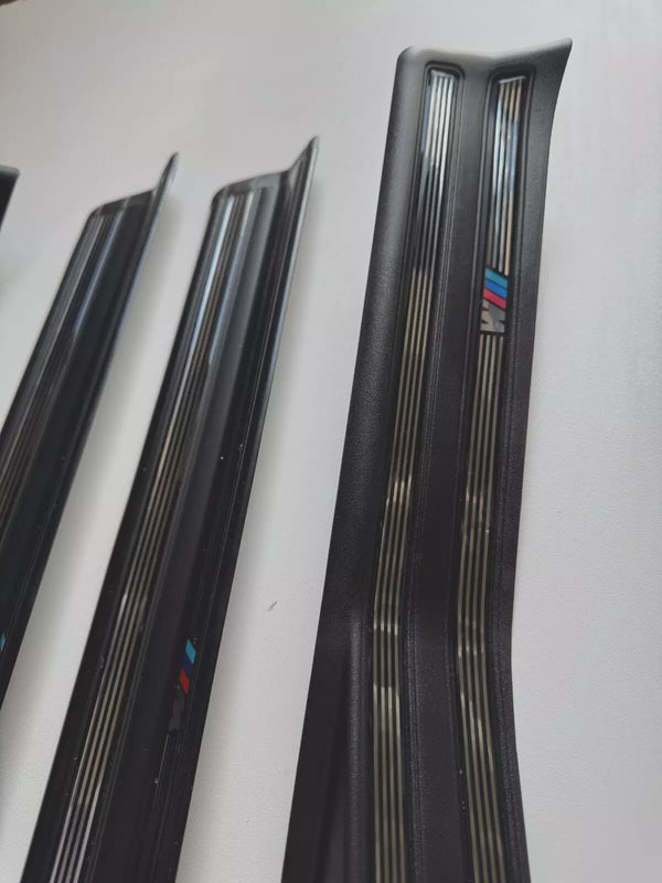 BMW E46 1997-2006 Compatible Door Sill Cover Protector Plate Set 4 Pieces