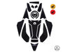 Honda CBR500 Black Compatible Polyurethane 6D Carbon Fiber Tank Pad Sticker Set 20 Pieces