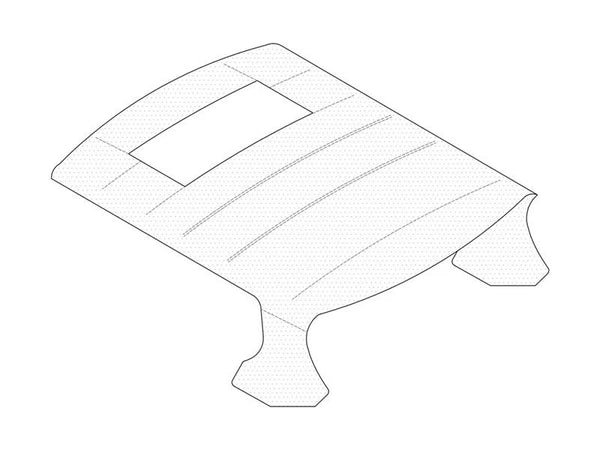 Mercedes W110 190 Compatible Interior Headliner with Sunroof Cream Color