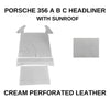 PORSCHE 356 A B C Compatible HEADLINER ROOF SKY CEILING PERFORATED White With SUNROOF