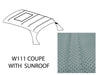 Mercedes W111 Coupe Compatible Roof Ceiling Sky Headliner With Sunroof Fit Light Gray