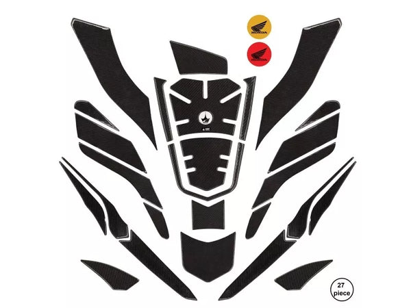 Honda PCX125 2021-24 27pcs Compatible Polyurethane 6D Carbon Fiber Tank Pad Sticker Set 27 Pieces