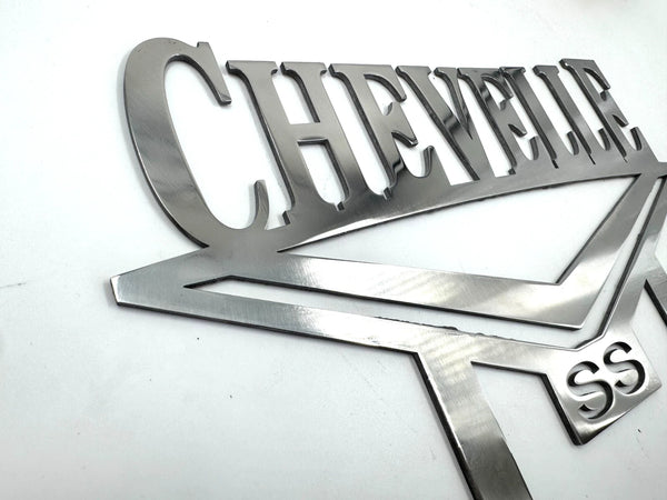 Chevelle SS Club Classic Metal Hot Rod Window Sign Plaque Laser Cut 8x13"
