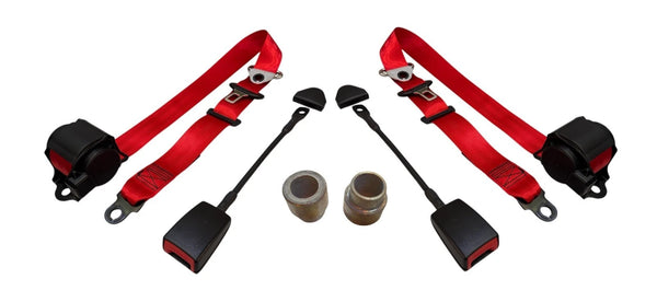 Old Beetle T1 T2 Bus Karmann Ghia Bug Kafer Compatible 3 Point Seat Belts Pair