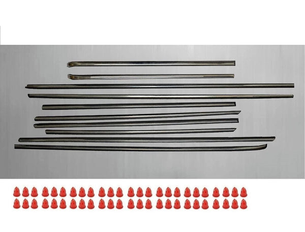 Mercedes Benz W114 W115 Sedan Compatible 4 Doors Side Mouldings Trim 10 Pieces Plastic