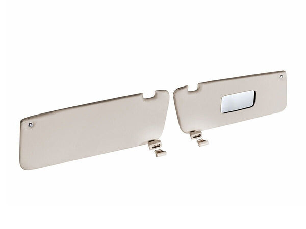 Mercedes R107 SL 1971-1989 Compatible Sunvisor With Clips Set Ivory Color