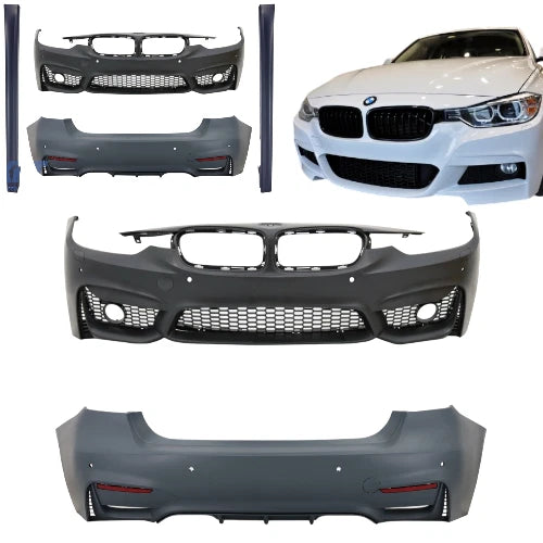 BMW F30 2012–2018 Compatible M-Tech Body Kit – Front Bumper, Rear Bumper & Side Skirts