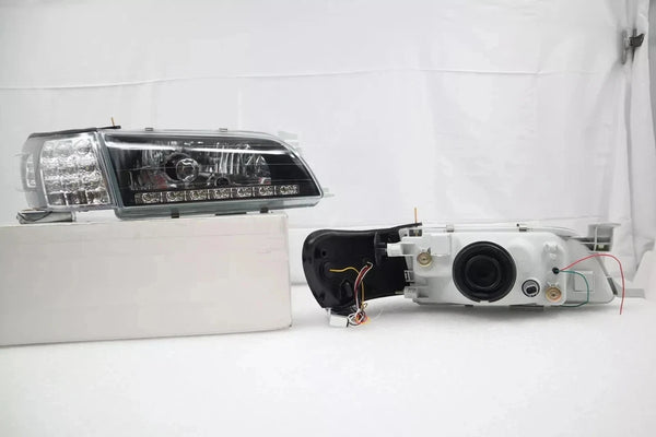 Toyota Corolla 1993-1997 AE100 AE101 JDM Compatible Led Headlight & Corner Light Black