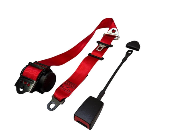 Mercedes R107 C107 SL SLC SL450 560 500 350 Compatible 3 Point Black Seat Belts Pair