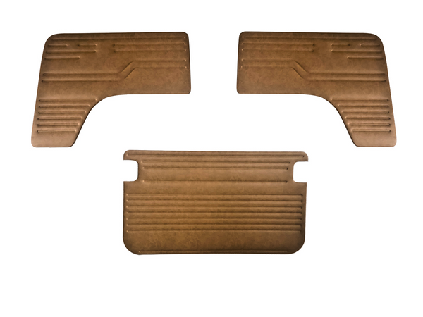 Volkswagen T2 70-79 BUS Compatible Interior Door Panel Front Left Right Sliding 3 Pieces LHD Saddle Brown