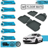 4 Pcs 3D Car Floor Mats Black Color Fit For Renault Clio 4 2012-2018