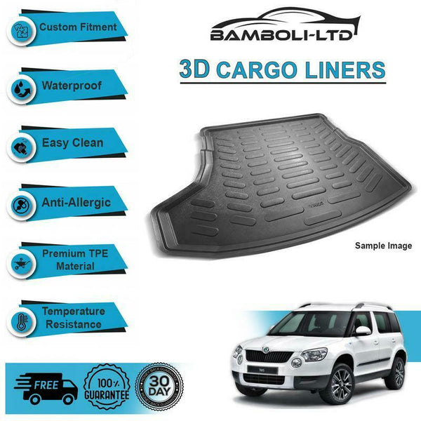 3D Cargo Liner Boot Liner Rear Trunk Mat For Skoda Yeti Greenline 2010-Up