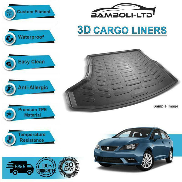 3D Cargo Liner Boot Liner Rear Trunk Mat For Seat Ibiza Sw 2011-Up