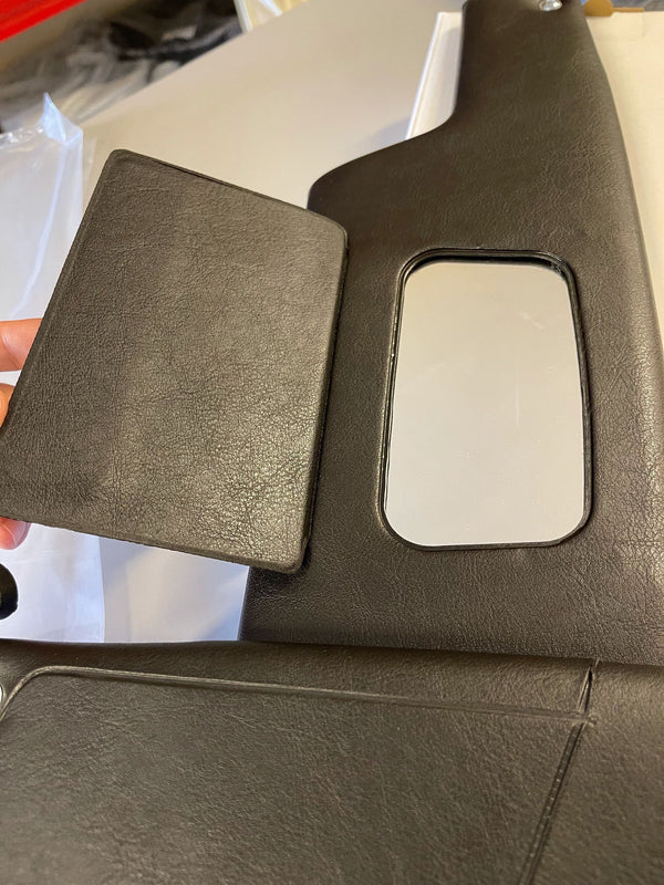 Sunvisor Sun Visors Set with Mirror Bracket for Porsche 914 1969-1976 BLACK LHD