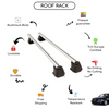 Smooth Roof Rack Cross Bars Set for Audi A4 2007 - Up