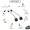 Smooth Roof Rack Cross Bars Set for Chevrolet Aveo I Hatchback 2003 - 2012
