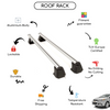 Smooth Roof Rack Cross Bars Set for Chevrolet Aveo II Sedan 2011 - Up