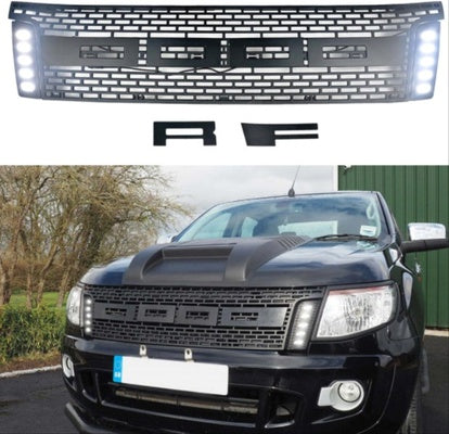 Ford Ranger T6 MK1 MK2 PX1 2012-2015 Compatible Black Front Grille