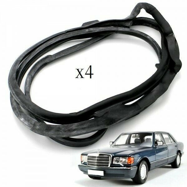 Mercedes Benz W126 Outer Door Rubber Seals - Weatherstrip Seal Gasket New