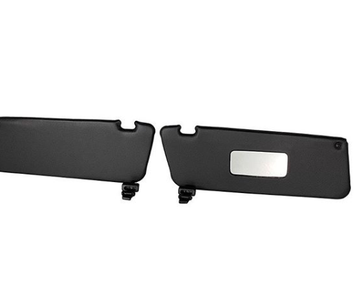 Sunvisor And Clips Set For Mercedes R107 W107 C107 Black Color 1078100570 1078100610