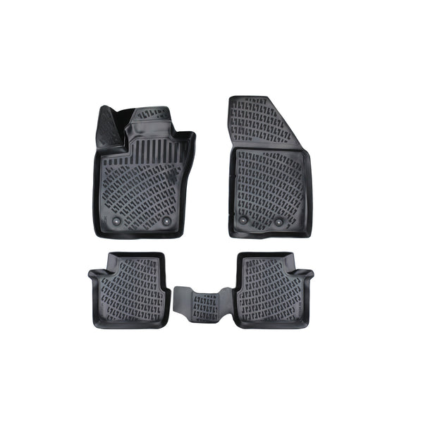 Custom Molded Rubber Floor Mat for Fiat Egea STW 2015 - Up Black