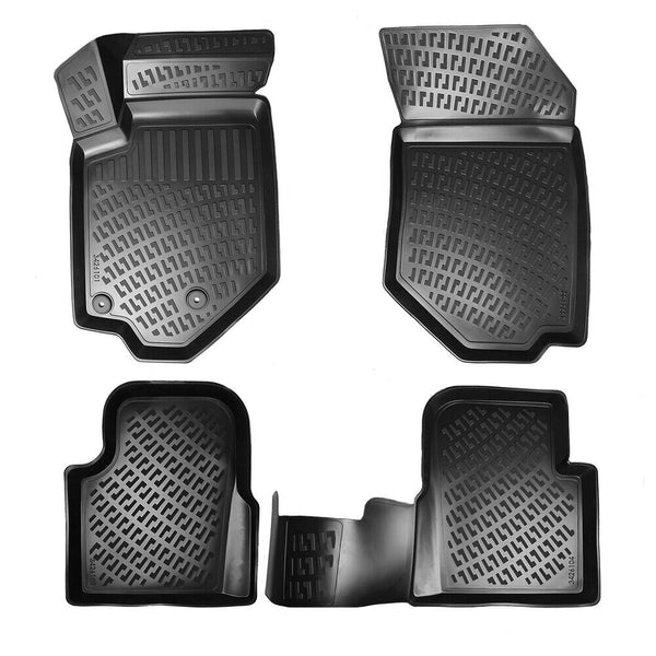 Custom Molded Rubber Floor Mat for Peugeot 208 2019 - Up Black