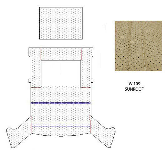 Mercedes W109 Sel 300Sel 280Sel Interior Headliner With Sunroof Fit Cream Color 1096900152