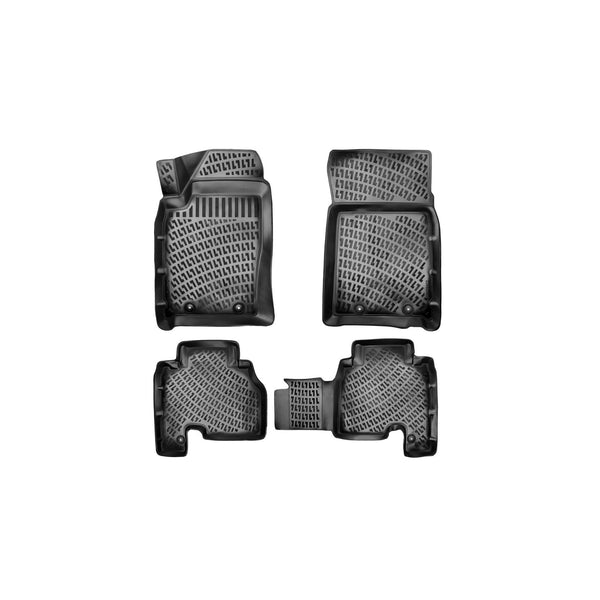 Custom Molded Rubber Floor Mat for Ssangyong Actyon Sports 2006 - Up Black