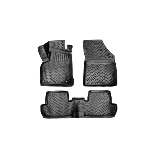 Custom Molded Rubber Floor Mat for Peugeot 4008 2012 - Up Black