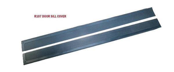Pair Rubber Door Sill Cover Protection For Mercedes-Benz R107 C107 W107 SL Class - Black 1076860180 1076860280